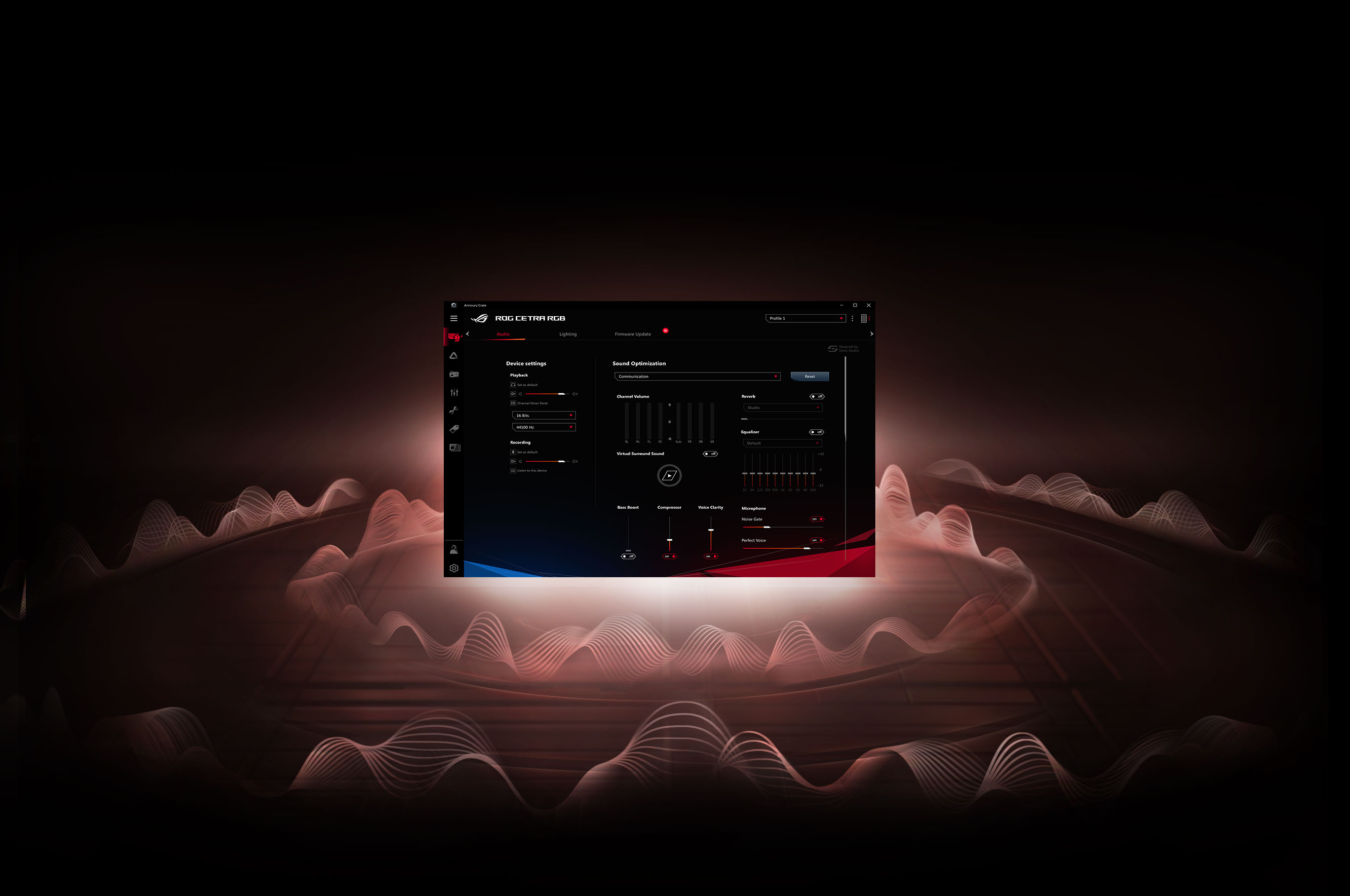 Tai nghe Asus ROG Cetra RGB có thể tuỳ chỉnh dễ dàng